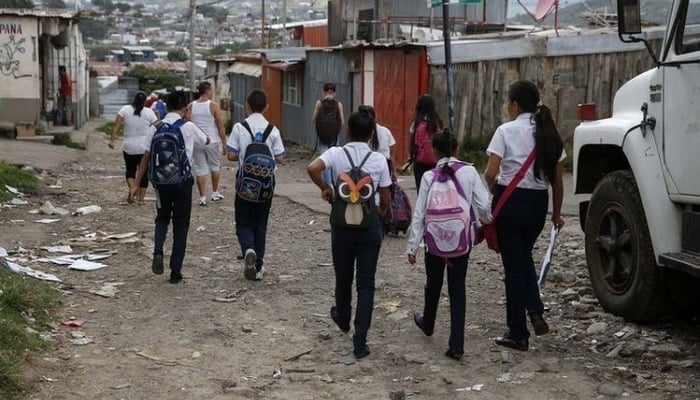 Schoolchildren in La Carpio, Costa Rica