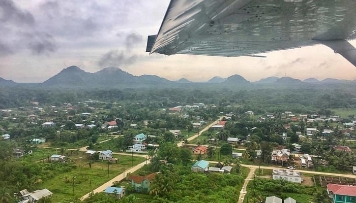 Getting around Belize: View across Punta Gorda from a local flight in Belize / Tropic Air Belize Facebook page Getting around Belize: View across Punta Gorda from a local flight in Belize