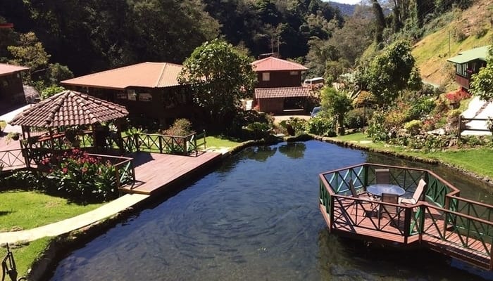 Trogon Lodge trout pond, San Gerardo de Dota, Costa Rica / Trogon Lodge Facebook Page Trogon Lodge trout pond, San Gerardo de Dota, Costa Rica