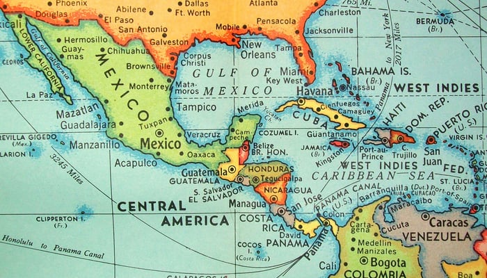 Is Panama part of Central America:Map of Central America from 1960 by Hagstrom Maps (Panama was part of Central America even back then) / David (Flickr) 