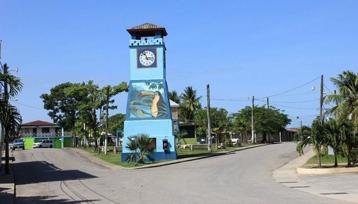 Clocktower in Punta Gorda, Belize 