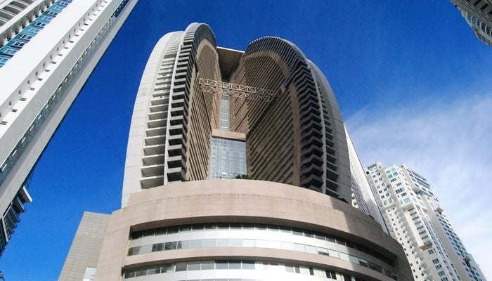 Looking up at the Bahia Grand, Punta Pacifica, Panama City / Bahia Grand Facebook page Looking up at the Bahia Grand, Punta Pacifica, Panama City