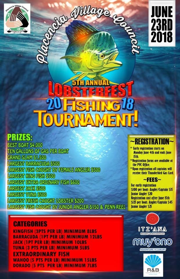 Placencia Lobsterfest Fishing Competition / Placencia Village Council PVC Facebook page Placencia Lobsterfest Fishing Competition